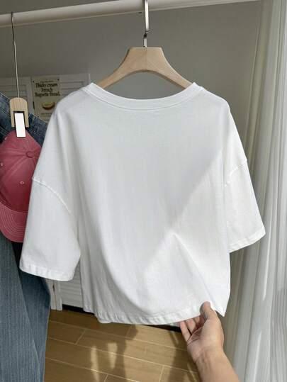 biały t-shirt basic