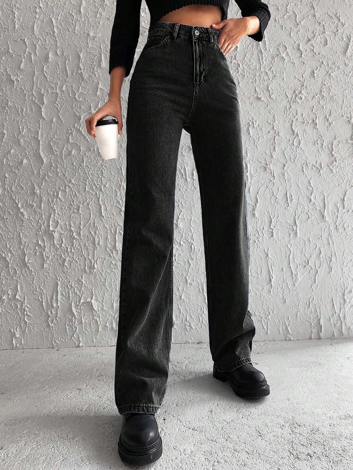PROSTE SPODNIE JEANS WYSOKI STAN