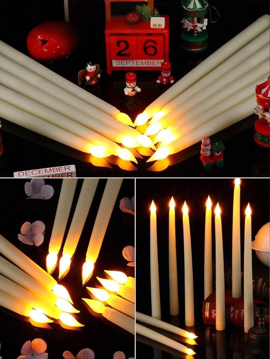 białe świece lec 6-pack