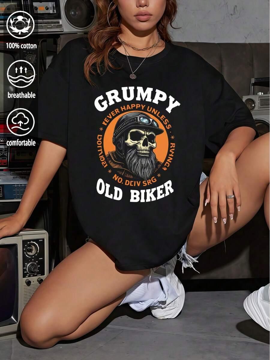 CZARNY T-SHIRT PRINT 