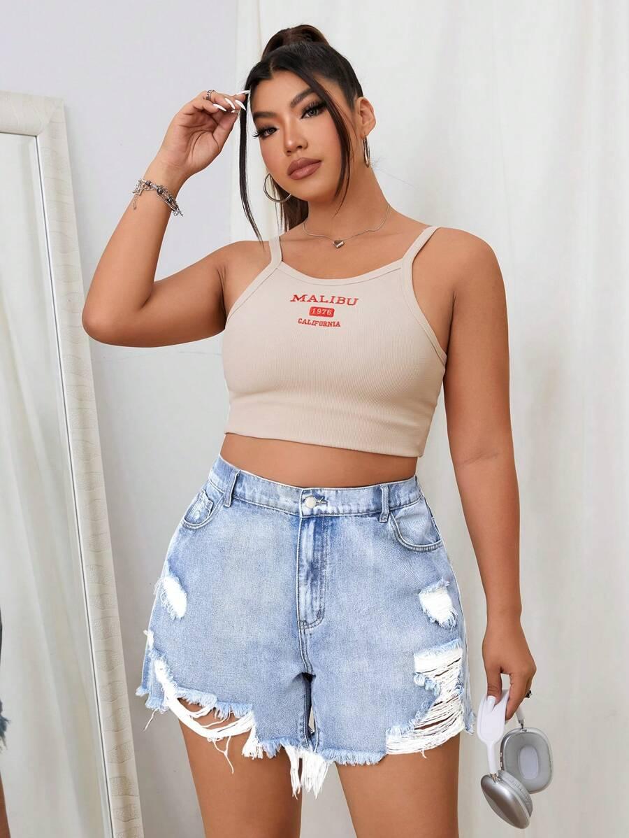 spodenki jeans przetarcia
