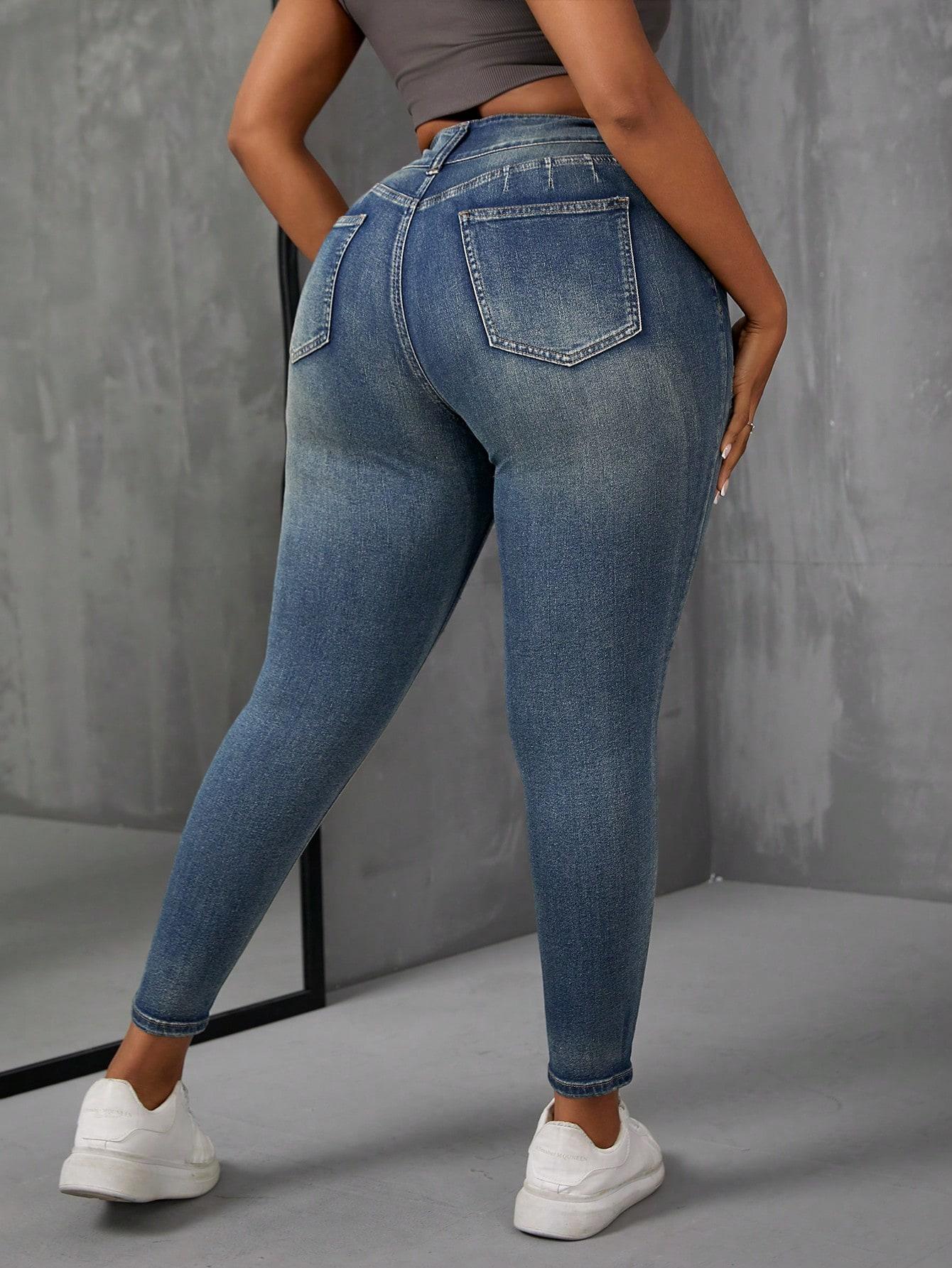 NIEBIESKIE SPODNIE JEANS