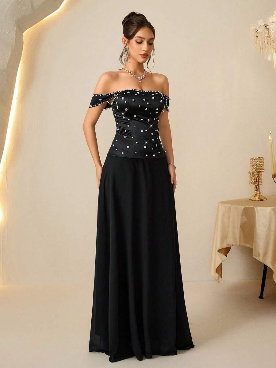 CZARNA MAXI SUKIENKA