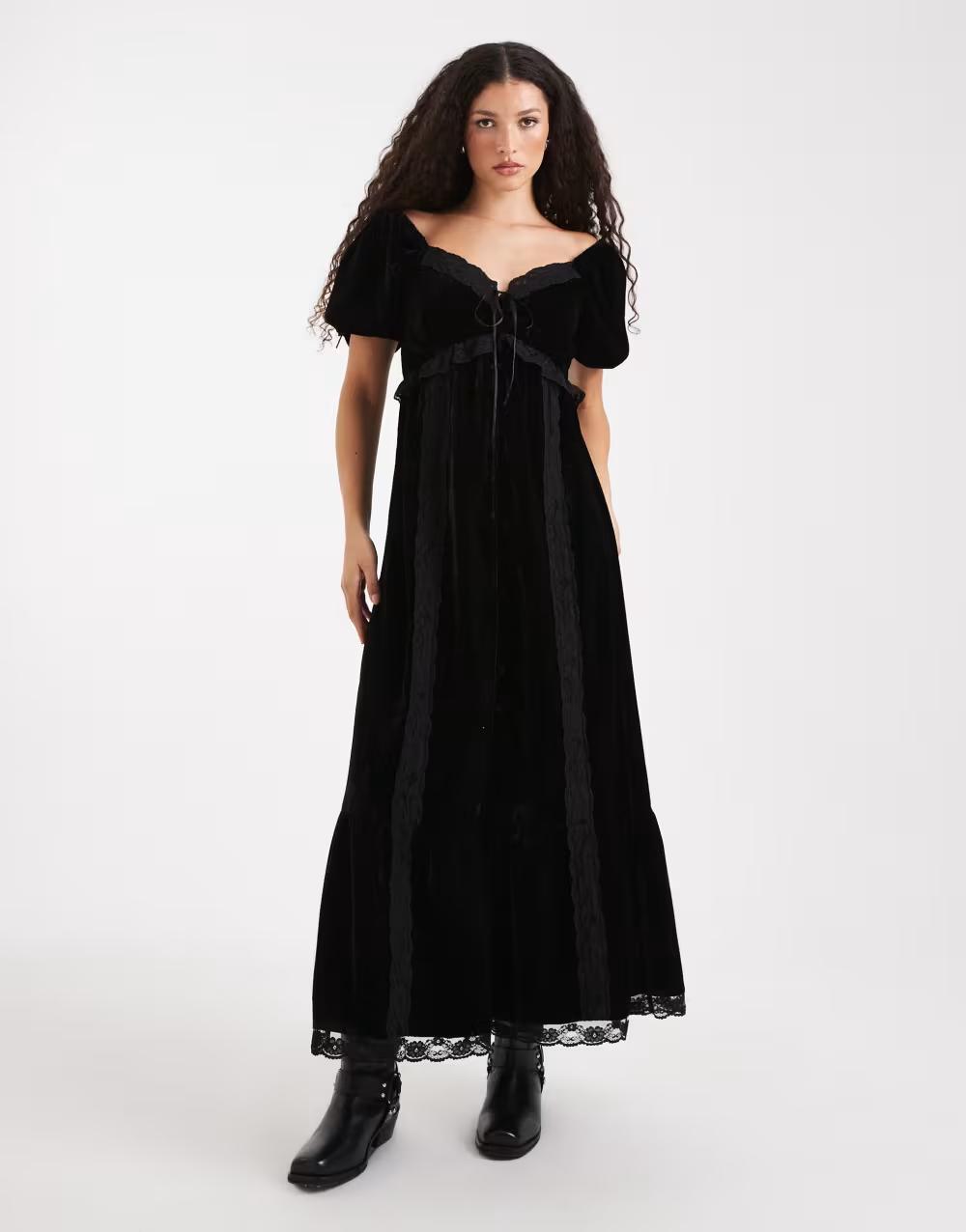 CZARNA MAXI SUKIENKA