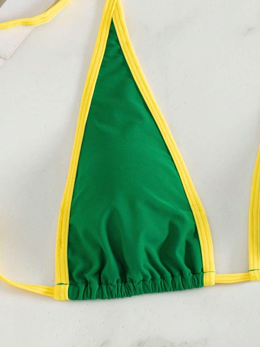 zielony STRÓJ KĄPIELOWY DWUCZĘŚCIOWY