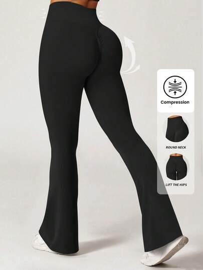 czarne legginsy dzwony