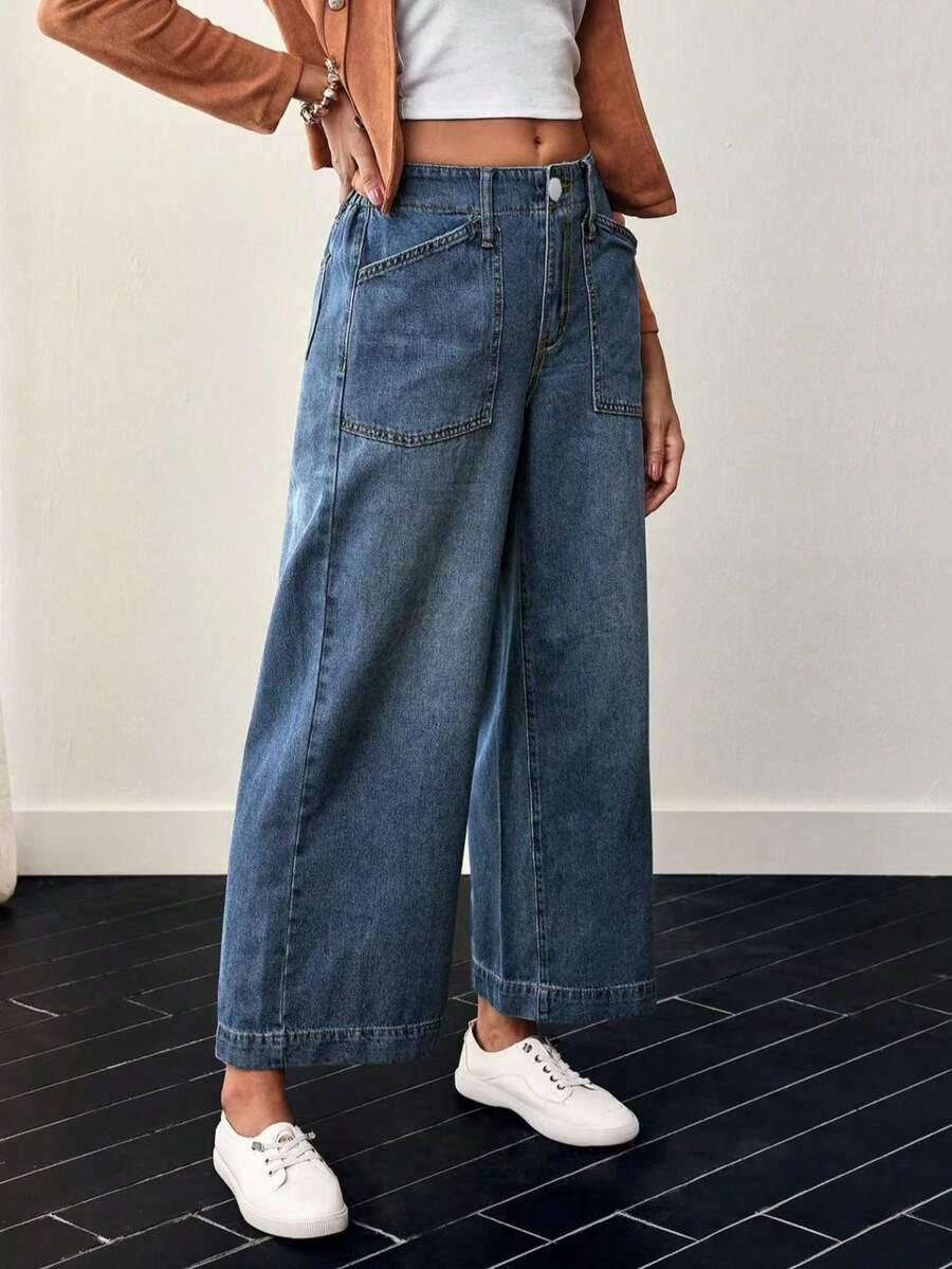 niebieskie spodnie jeans