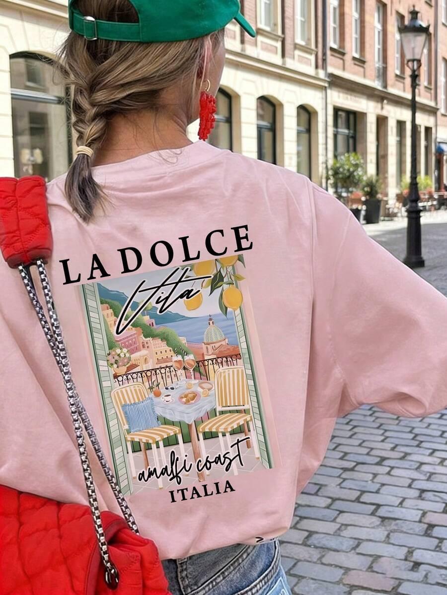 T-shirt okrągły dekolt