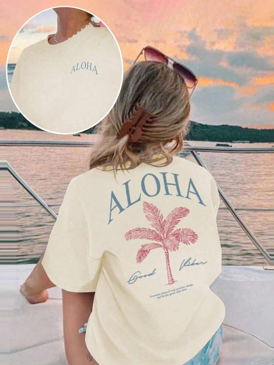 ŻÓŁTY T-SHIRT NADRUK