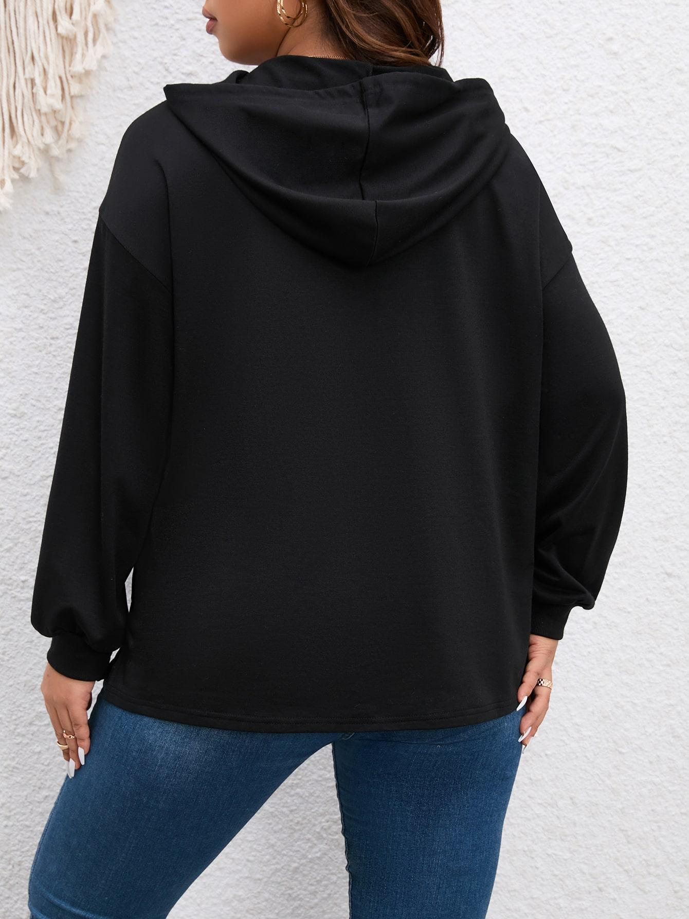 BLUZA KAPTUR CEKINY