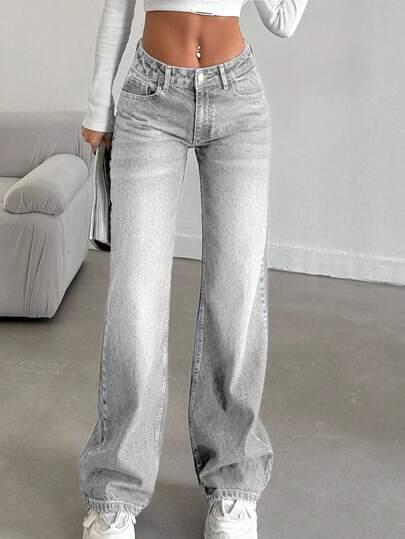 szare spodnie jeans