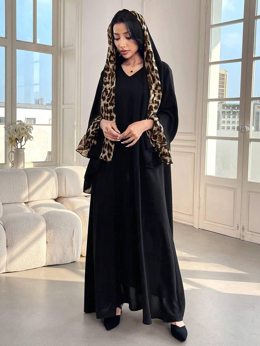 czarna SUKIENKA wzór panterka