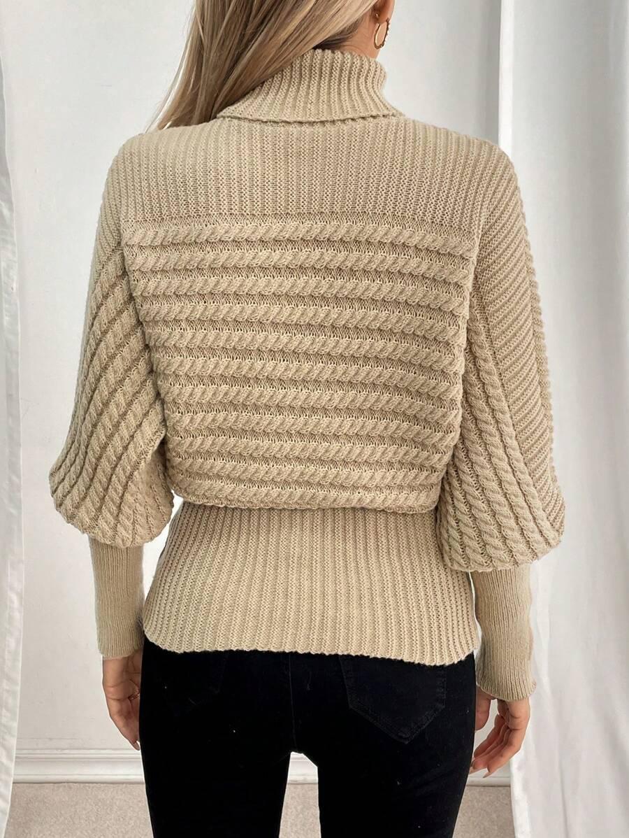 beżowy SWETER GOLF tekstura 