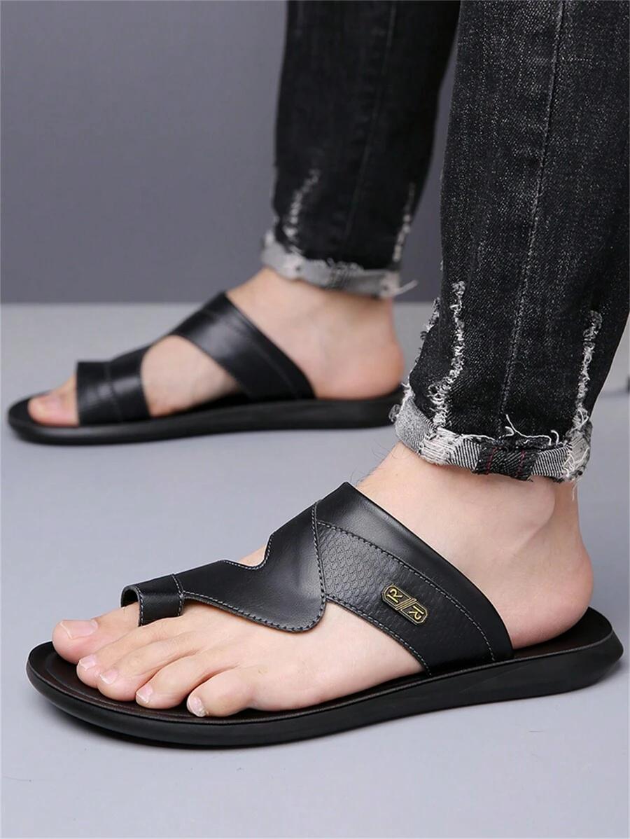 czarne klapki casual