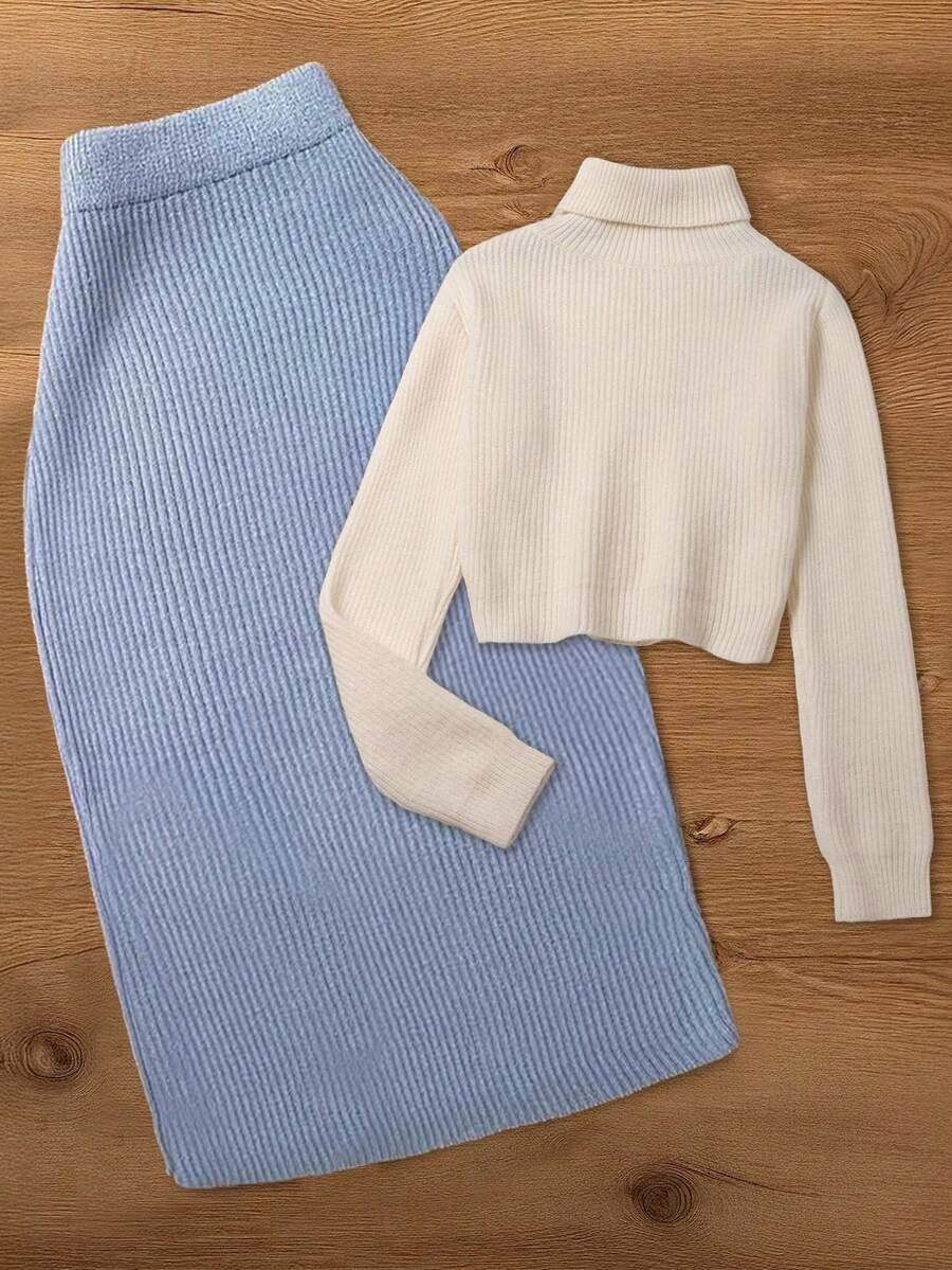sweter spódnica komplet