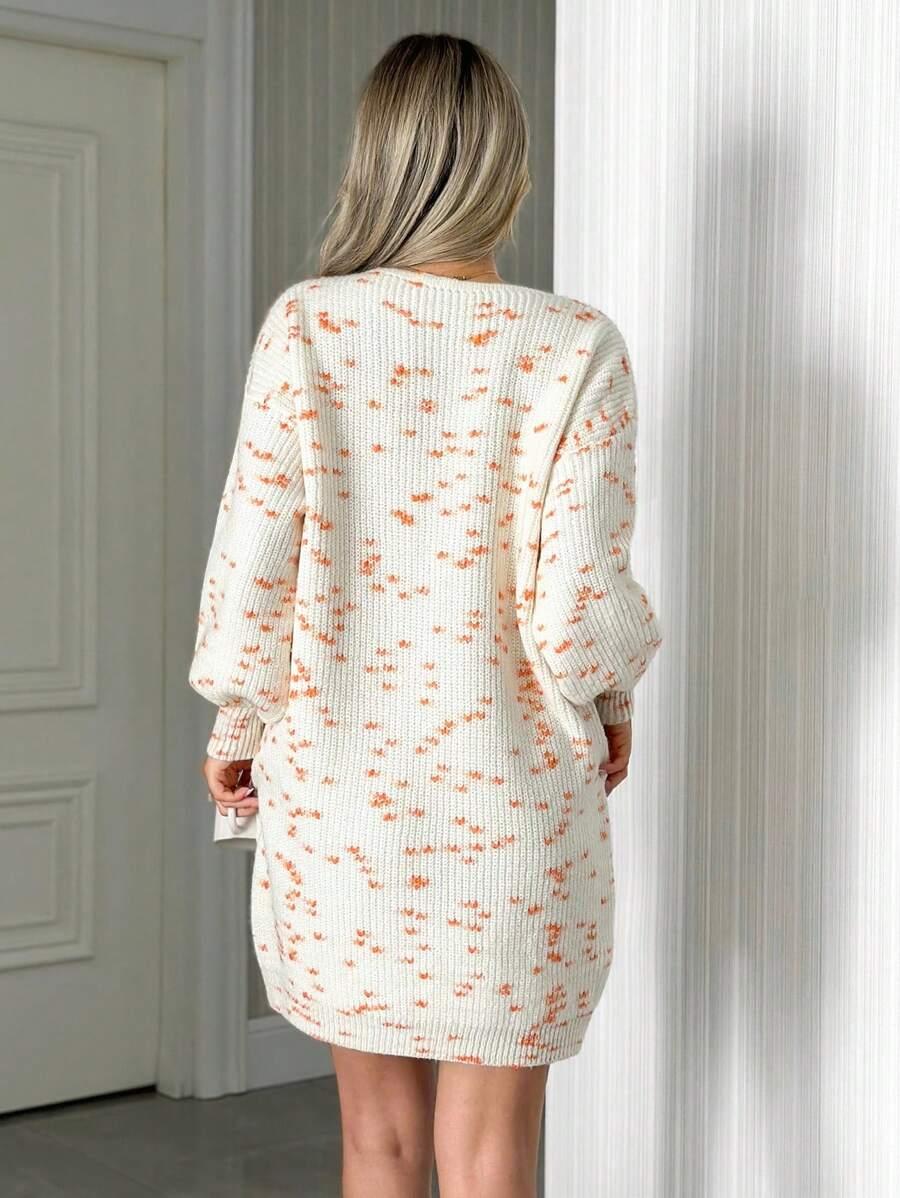 DZIANINOWA SUKIENKA V-NECK 