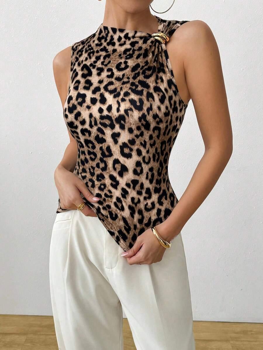 bluzka animal print zdobienie 