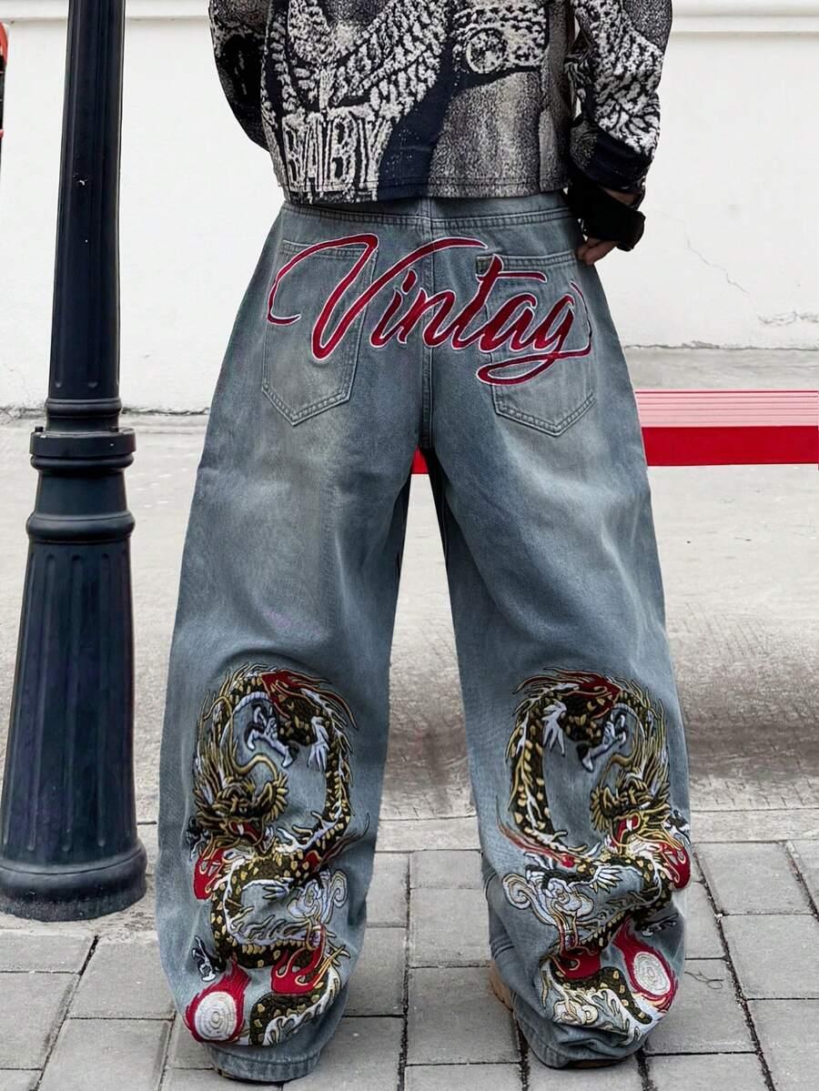 niebieskie spodnie jeans szerokie nogawki 