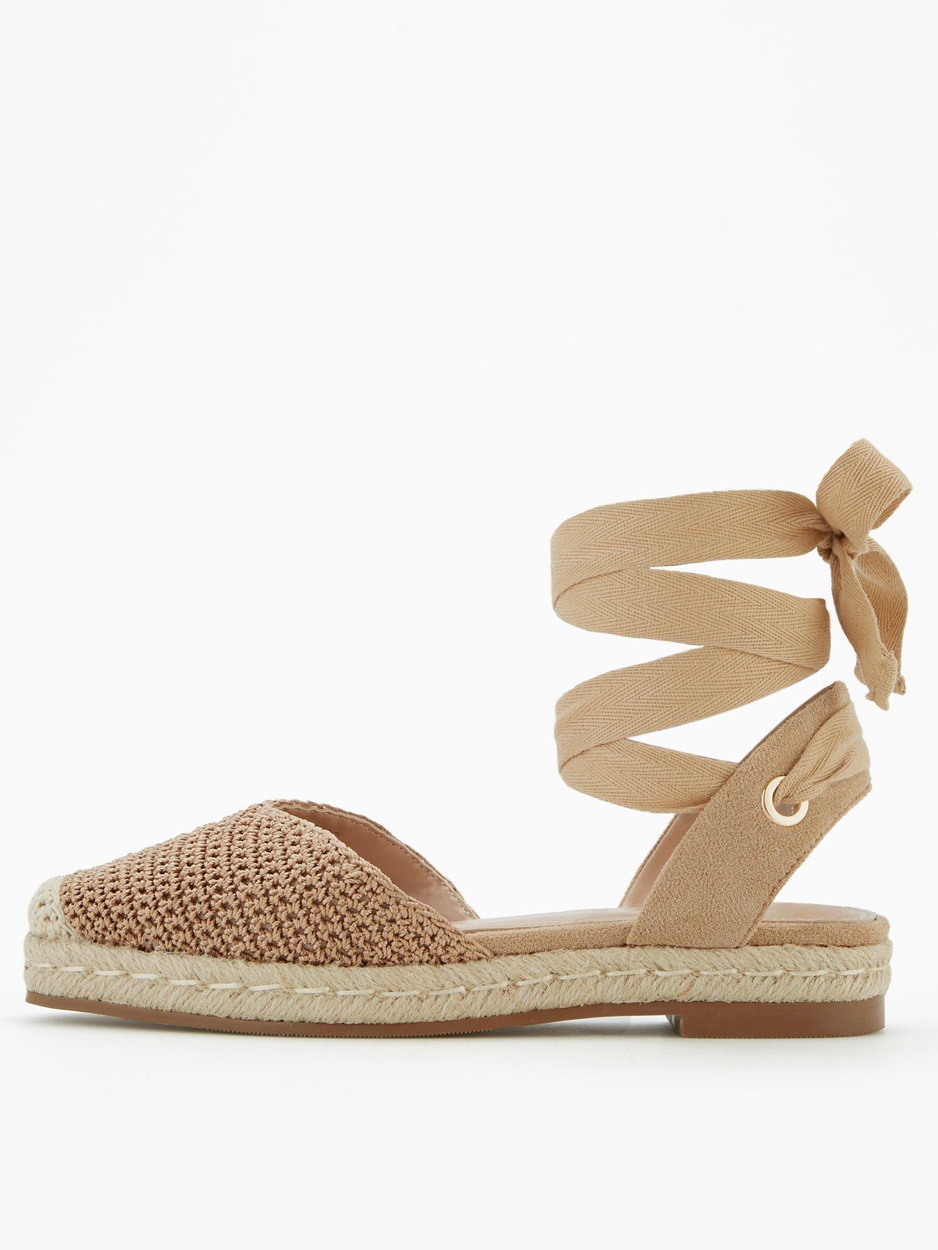 V BY VERY ESPADRYLE SANDAŁY WIĄZANE