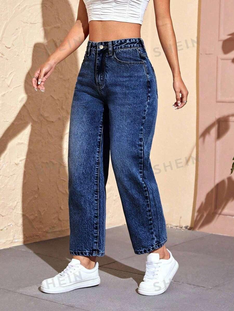 niebieskie spodnie jeans 