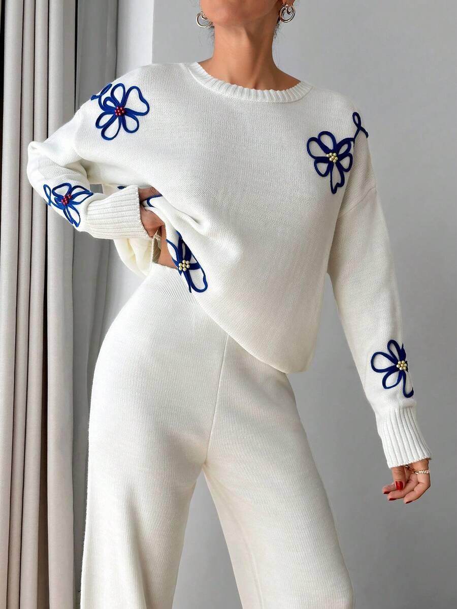 SWETER SPODNIE KOMPLET