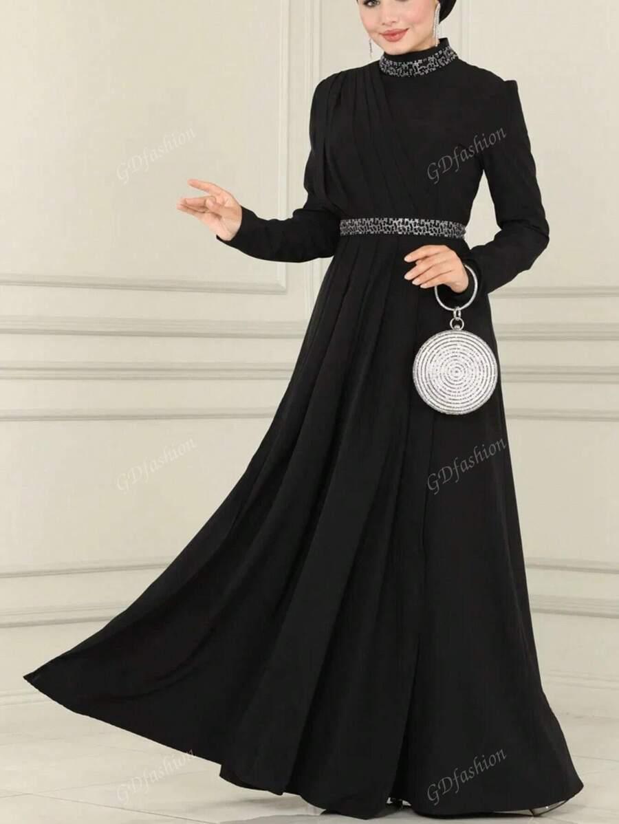 CZARNA MAXI SUKIENKA