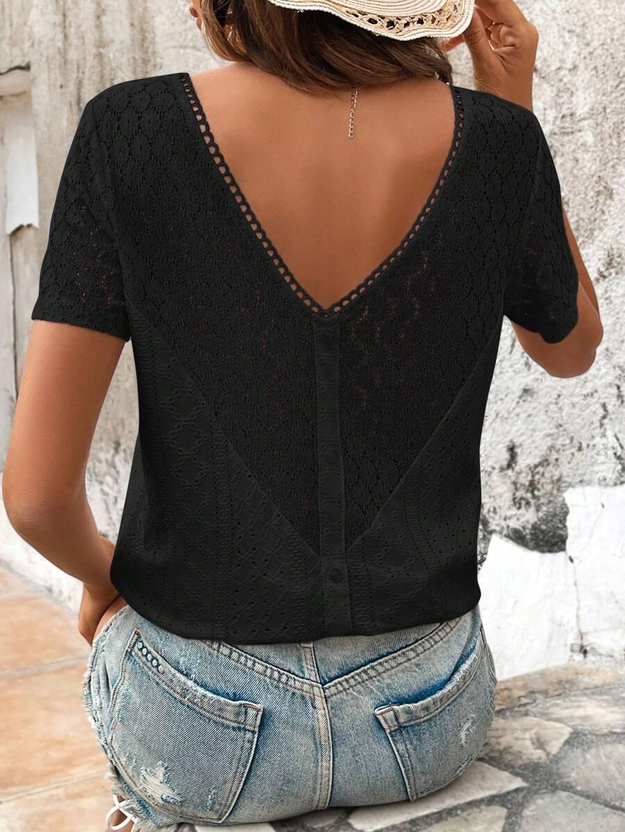 T-SHIRT DAMSKI  CZARNY