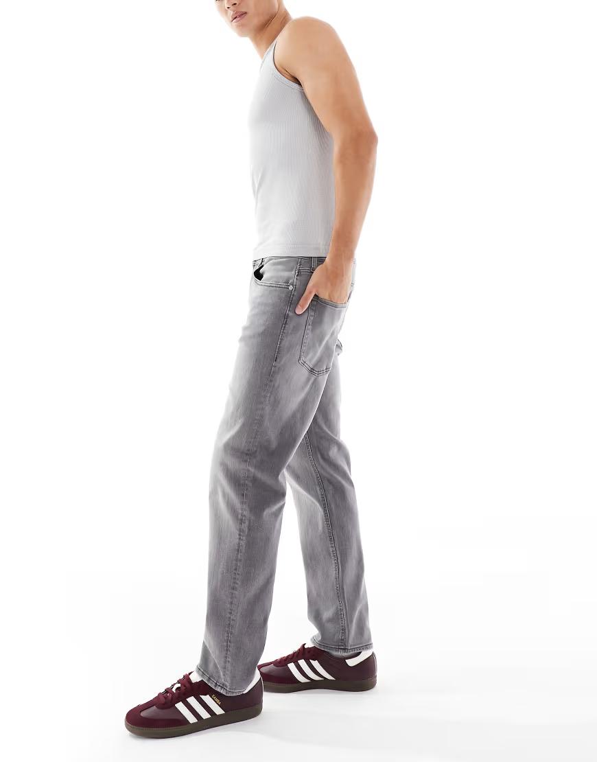 SZARE SPODNIE JEANS