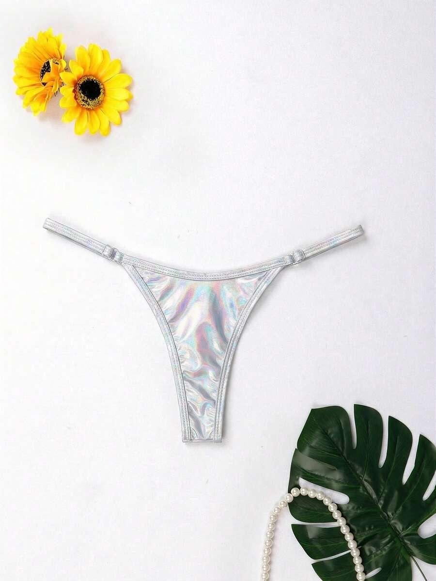 srebrny dół od bikini