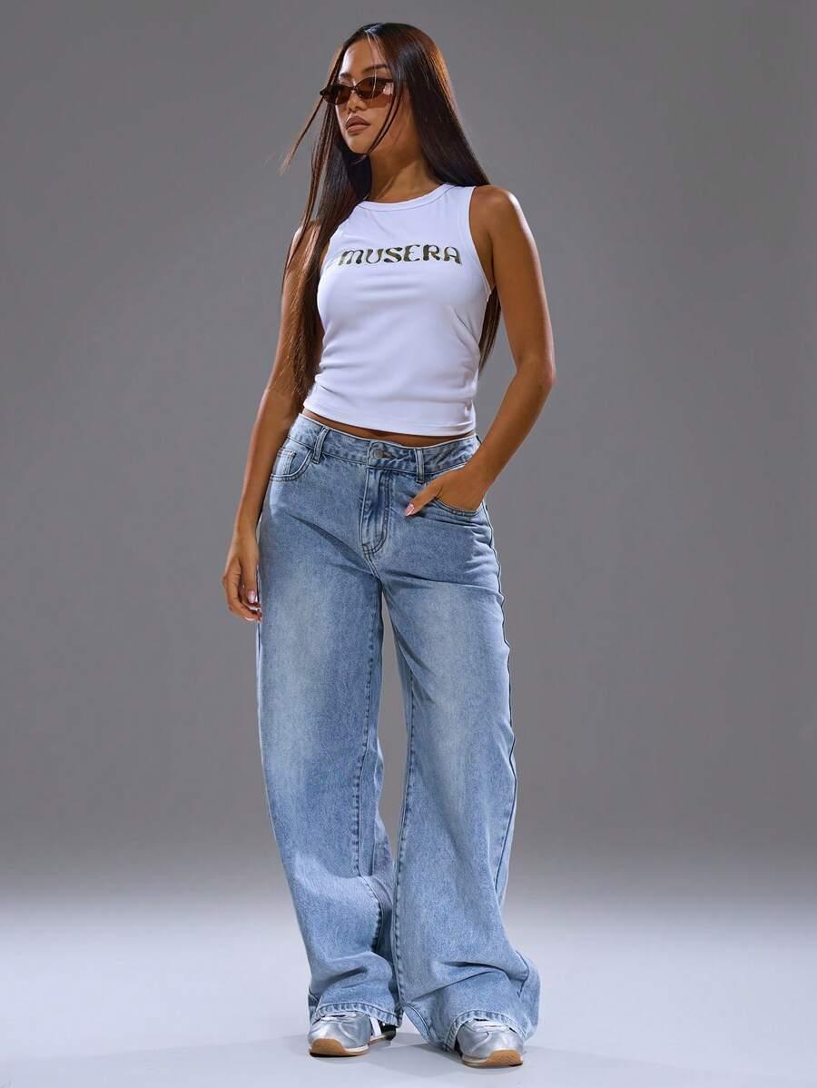 NIEBIESKIE SPODNIE JEANS