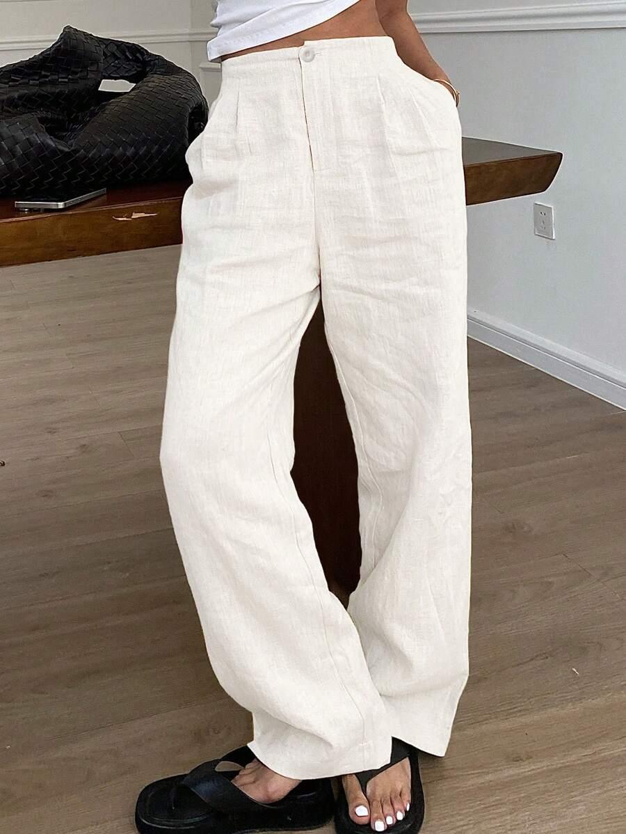 białe spodnie casual