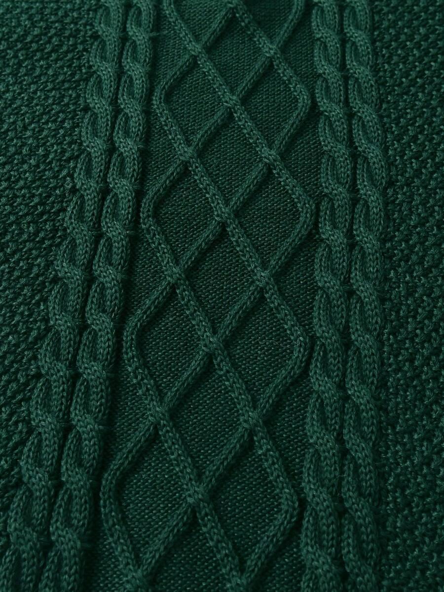 zielony sweter splot zamek