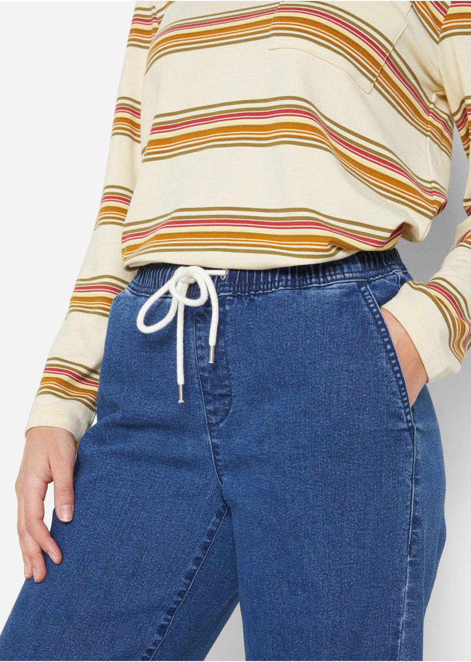 spodnie jeans rozszerzane nogawki
