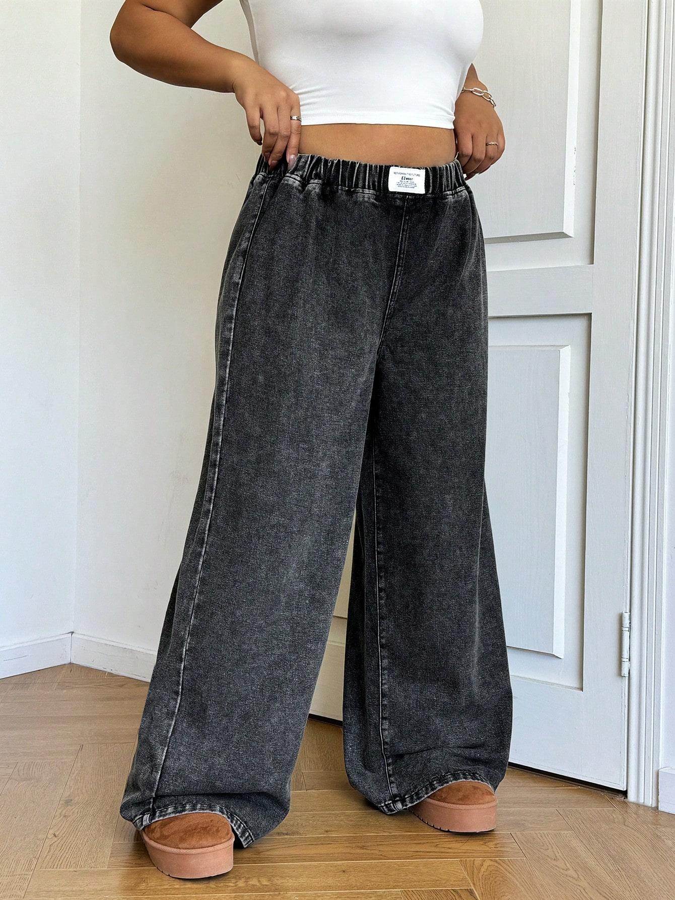 CZARNE SPODNIE JEANS