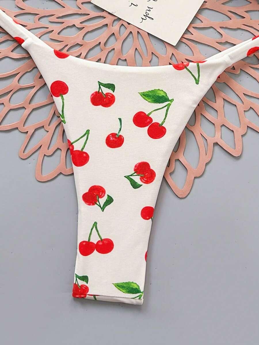 DWUCZĘŚCIOWY STRÓJ KĄPIELOWY WIŚNIE