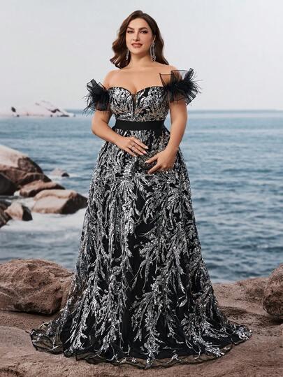 sukienka maxi cekiny