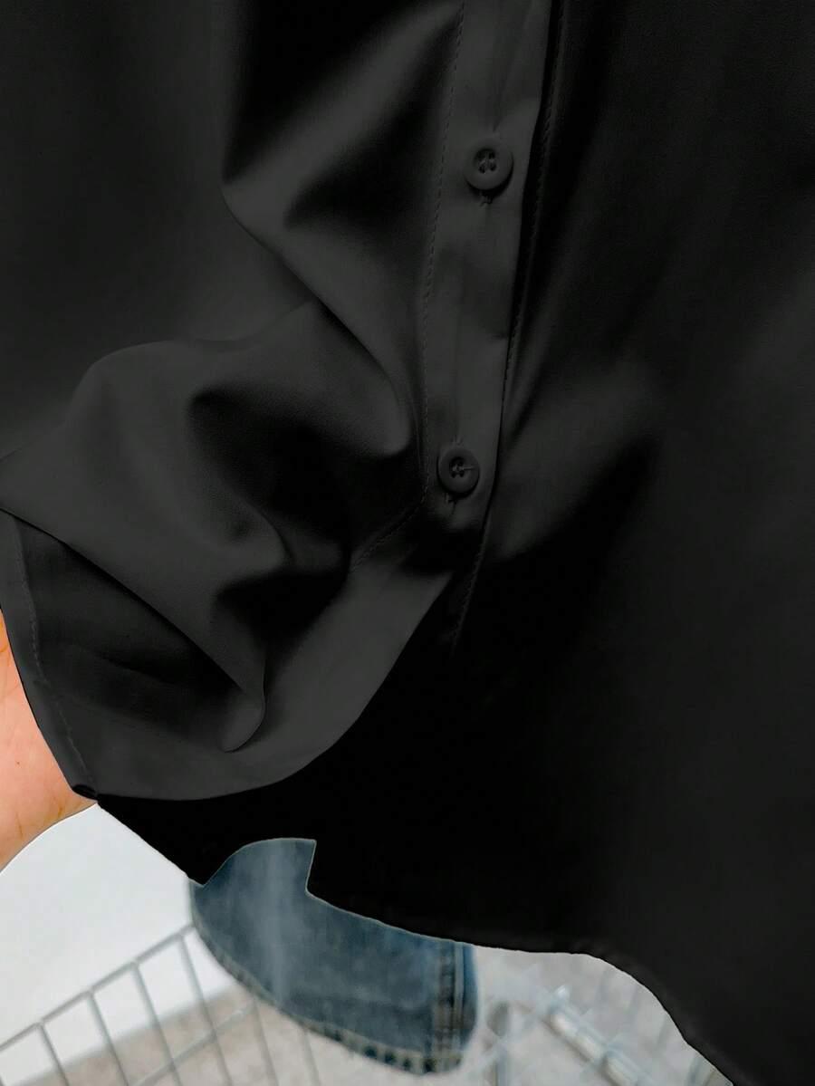 czarna koszula guziki