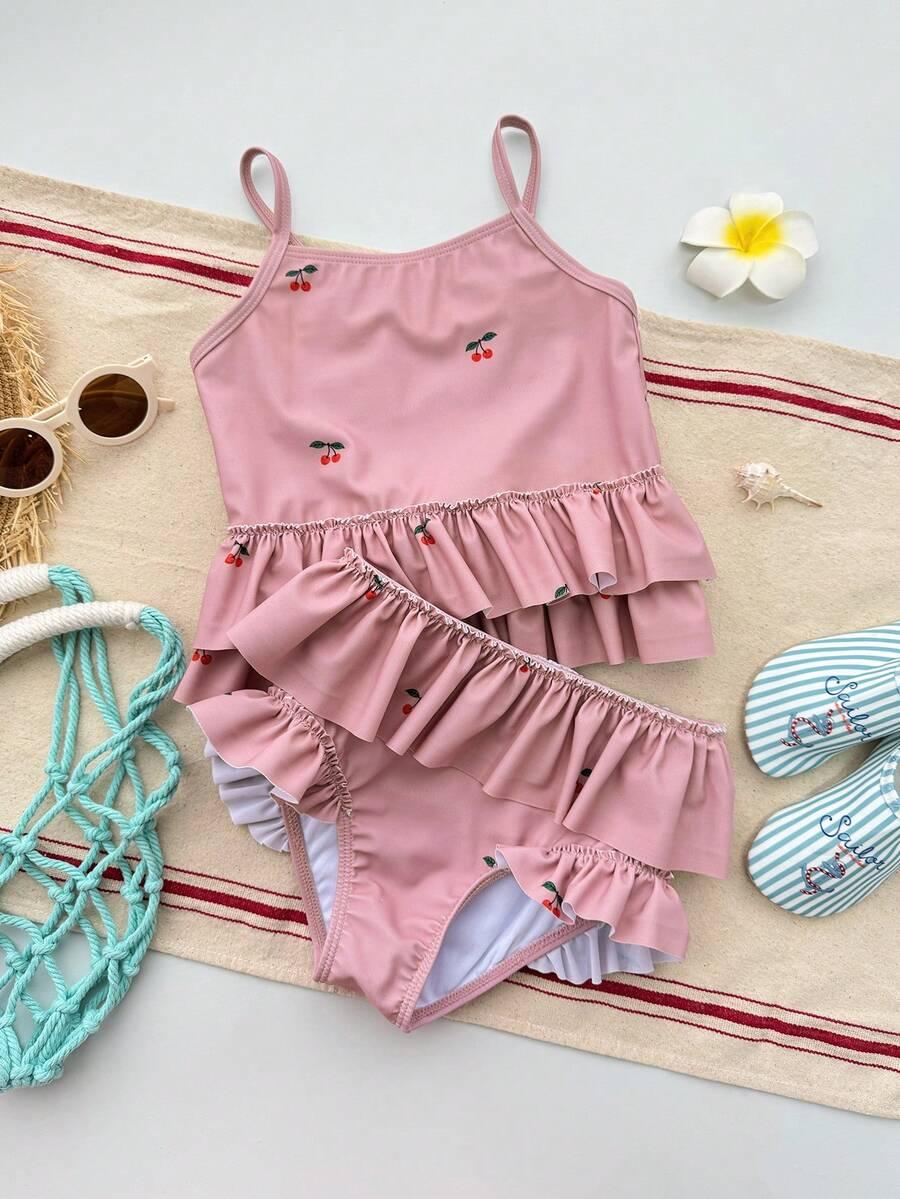 STRÓJ KĄPIELOWY DWUCZĘŚCIOWY Z FALBANKĄ