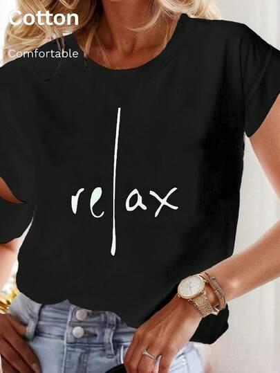 czarny t-shirt print