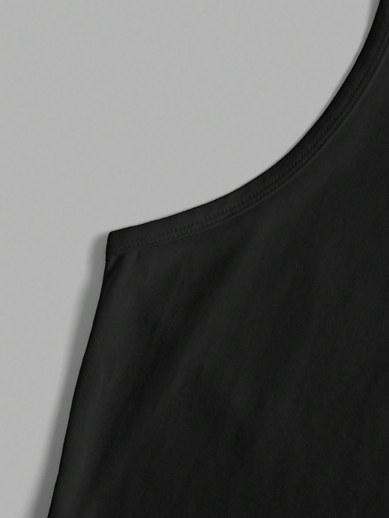 CZARNY TOP PRINT
