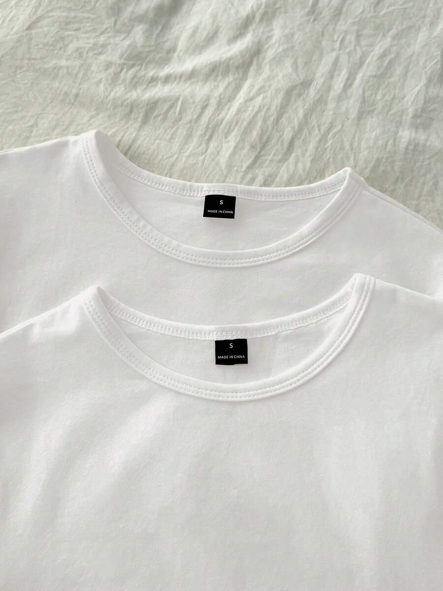 szary t-shirt okrągły dekolt 