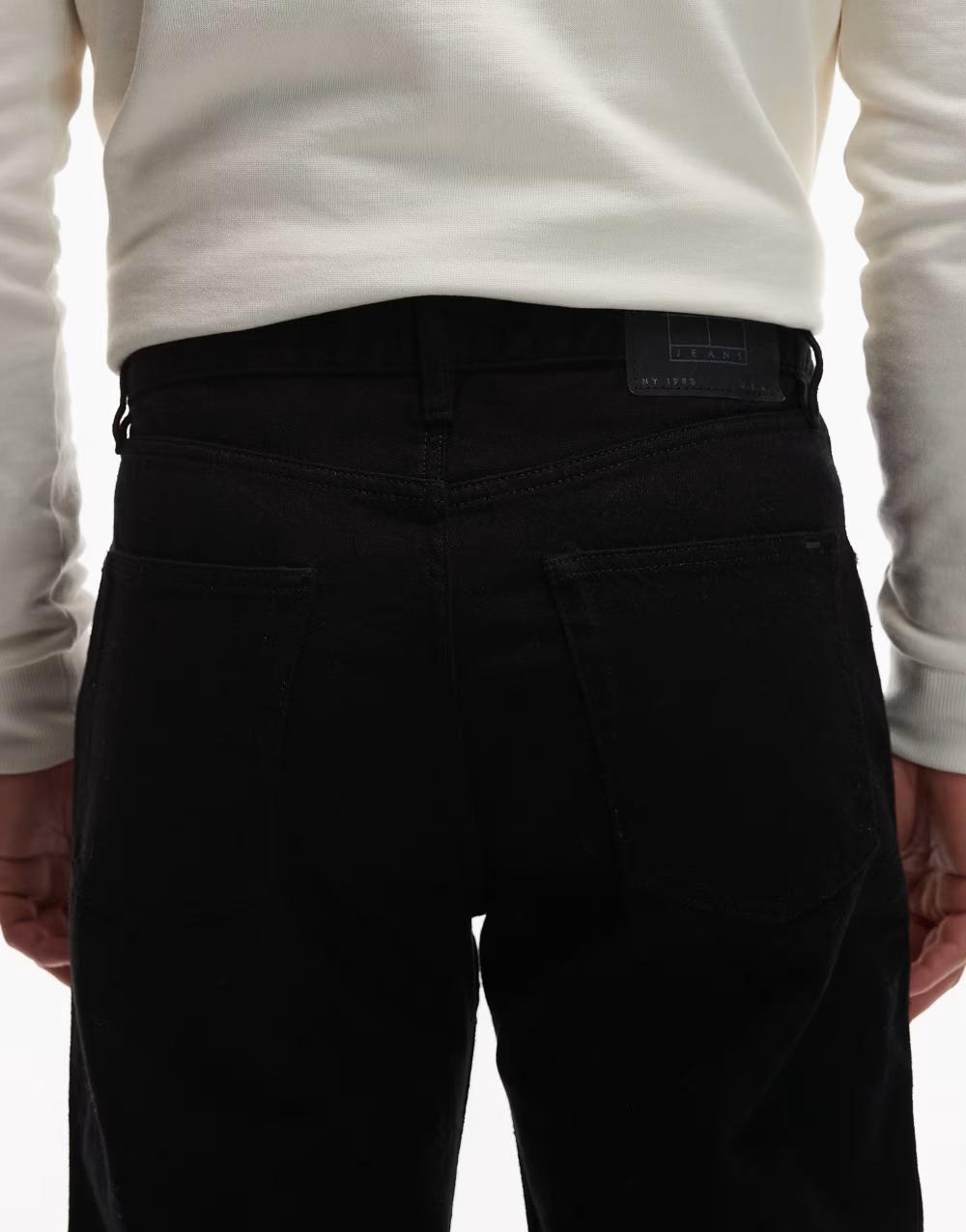 CZARNE SPODNIE JEANS PROSTA NOGAWKA