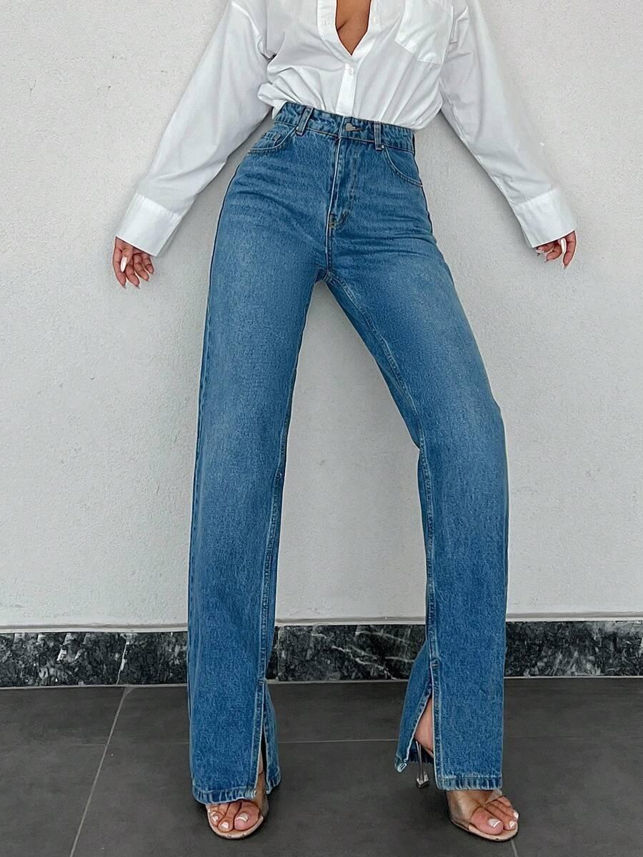 NIEBIESKIE JEANSOWE SPODNIE