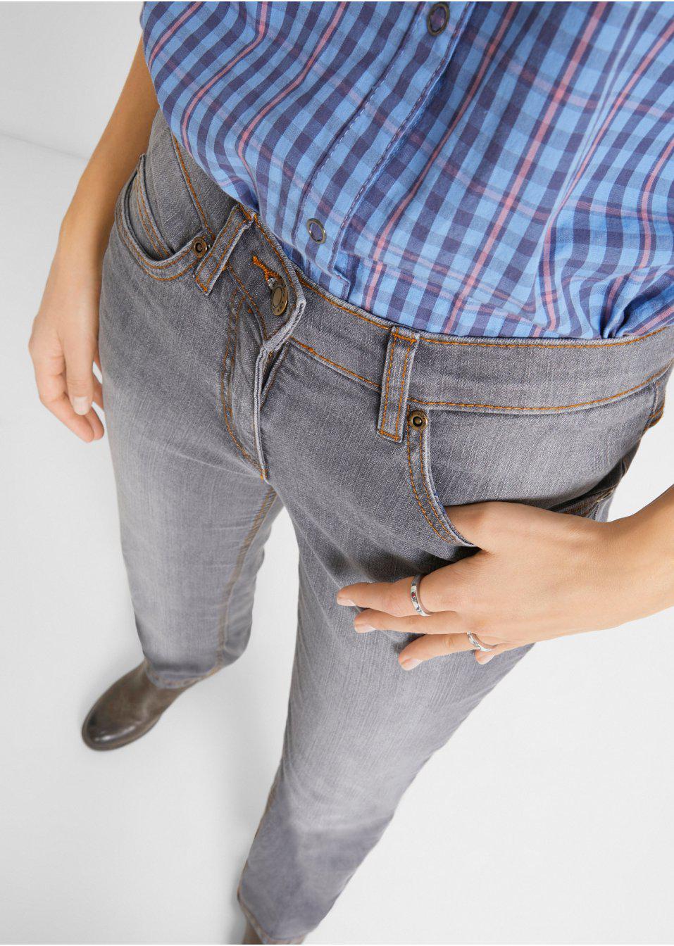 PROSTE SZARE SPODNIE JEANS