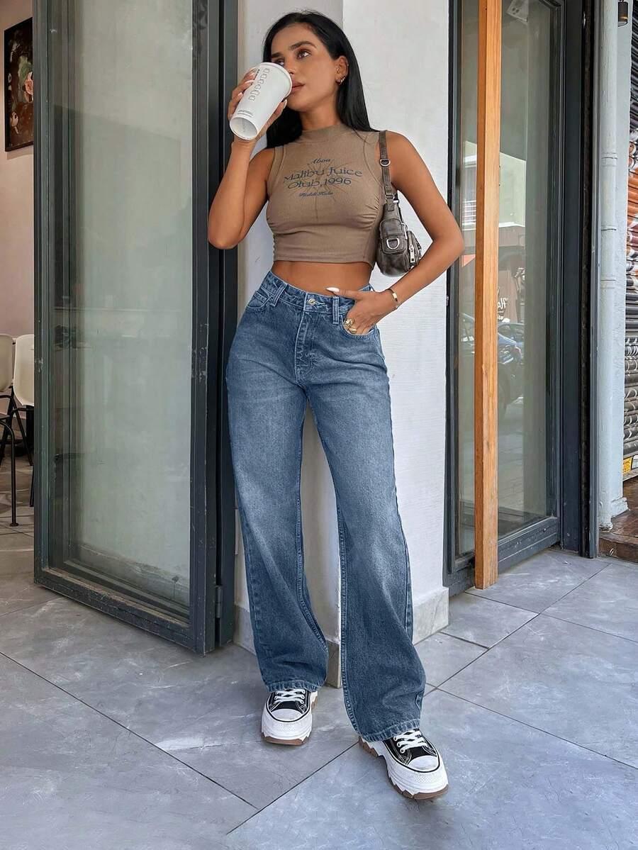 NIEBIESKIE SPODNIE JEANS
