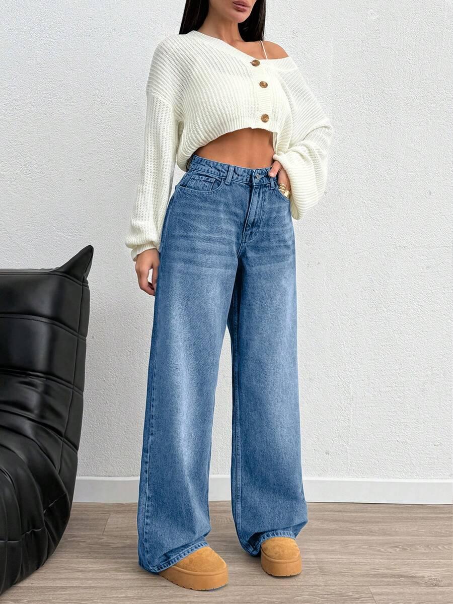 NIEBIESKIE SPODNIE JEANS