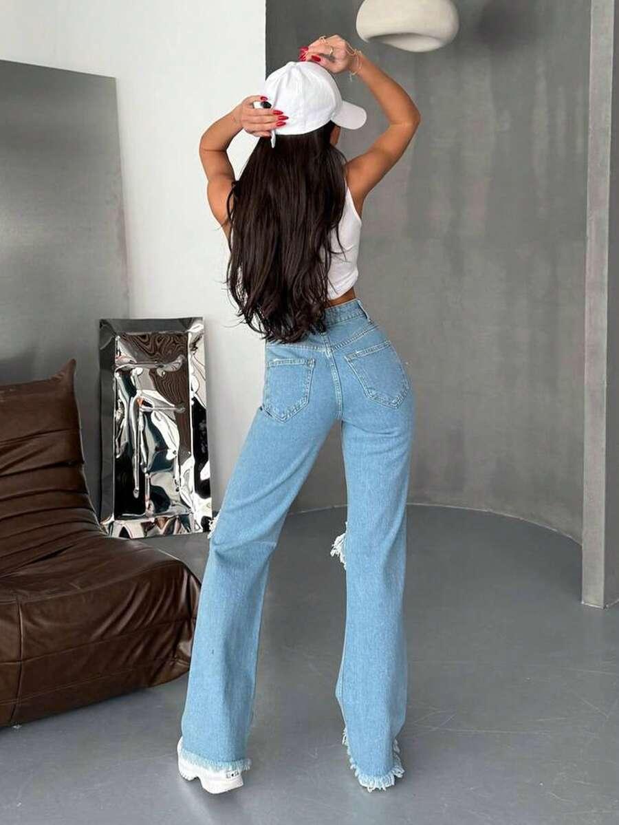 NIEBIESKIE SPODNIE JEANS