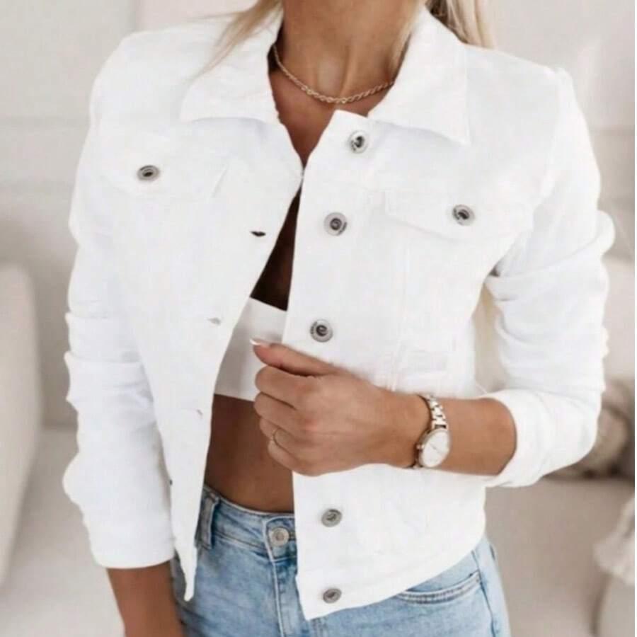 biała kurtka jeans
