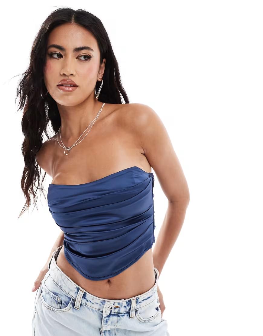 SATYNOWY TOP BANDEAU 