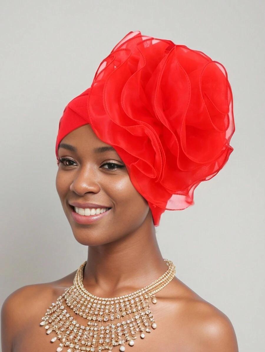 czerwony turban róża